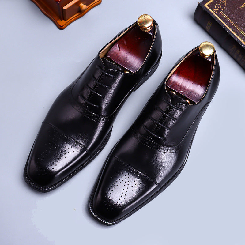 Men's Leather shoes business dress casual leather Oxford shoes