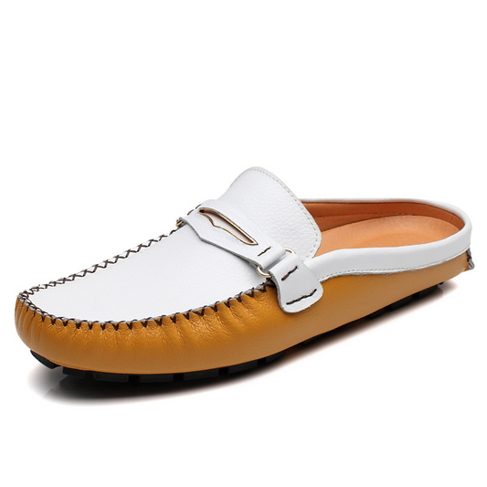 Slip-on Leather Slipper Sandals Loafers