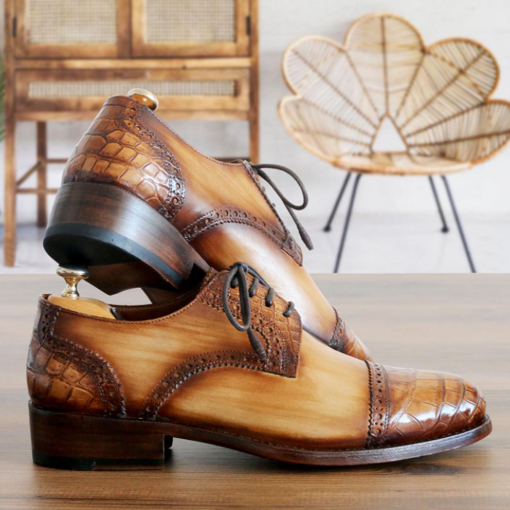 Trendy Color Style Men Dress Shoes T04