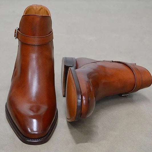 Brown handmade men's boots
