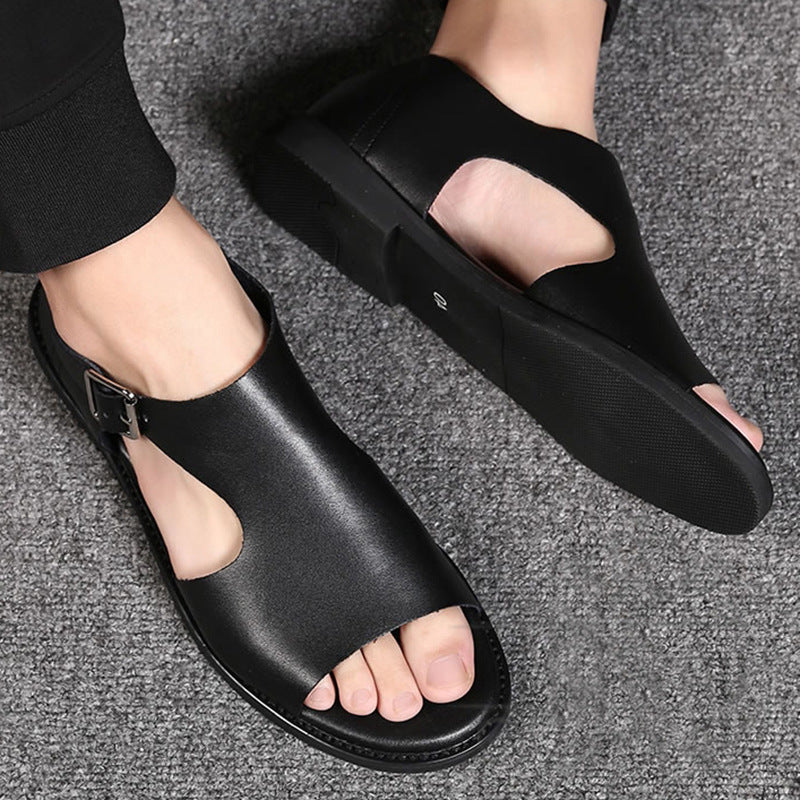 Soft Leather Roman Sandals for Men
