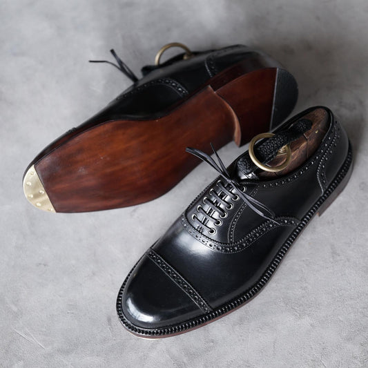 Double sole box calf storm welt dress shoe