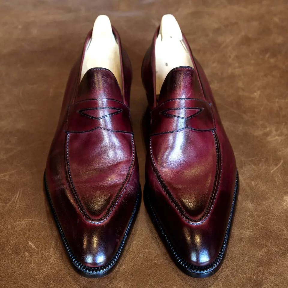 Penny Loafer cabernet box calf leather