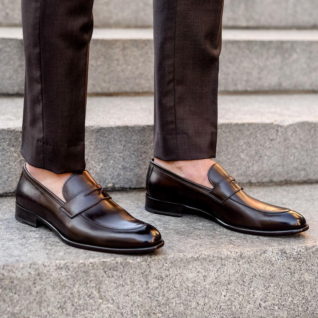 Brown Men's Leather Loafers