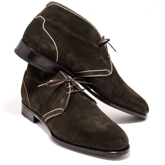 Black Suede Material Men Boots